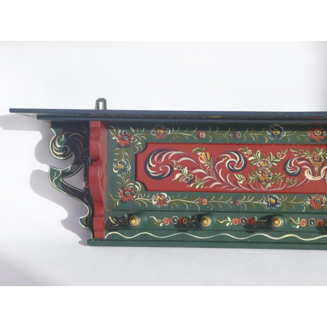 Vintage Folk Art Dutch Wall Rack, 1920s For Sale - Image 4 of 12