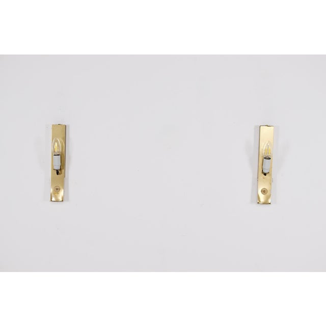 Metal Murano Glass Leaf Wall Sconces, Italy, 1970s, Set of 2 For Sale - Image 7 of 9