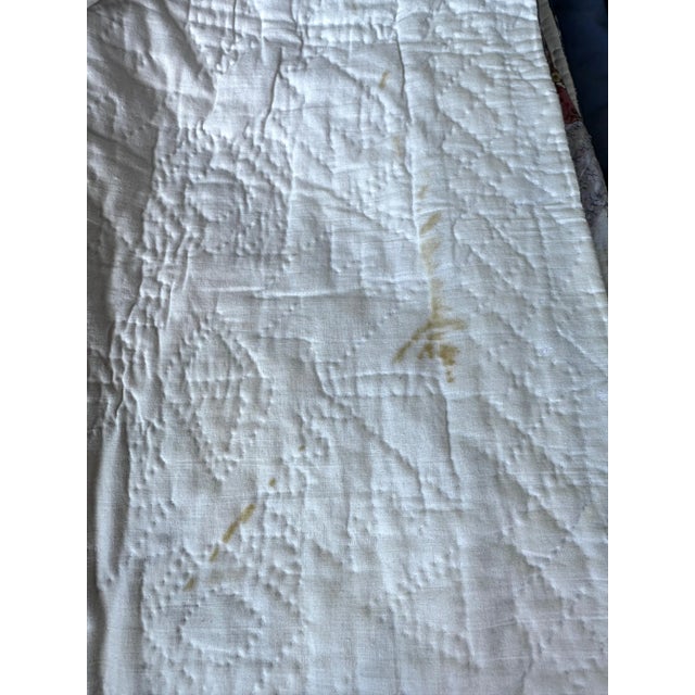 Textile Vintage Handmade "Pineapple Pattern" Quilt For Sale - Image 7 of 9
