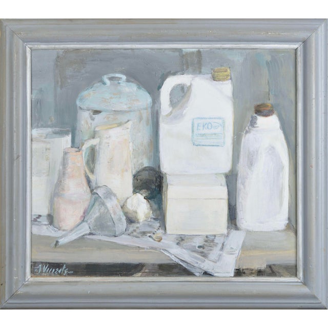 Imants Vecozols, Various Dishes, 2025, Oil & Cardboard For Sale - Image 6 of 6