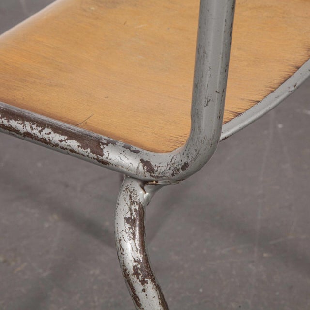 1950s French Silver Stacking Dining Chair from Mullca, 1950s For Sale - Image 5 of 13