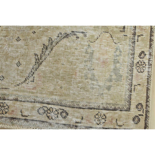 Tabriz Rug 9’9” X 12’6” Beige Wool Vintage Distressed Hand-Knotted Carpet For Sale - Image 4 of 15