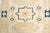 Vintage Turkish Area Rug, 9'0" X 6'6" Hand-Knotted Geometric Oushak Carpet, Cream and Blue Decorative Wool and Cotton Blend Rug For Sale - Image 10 of 10