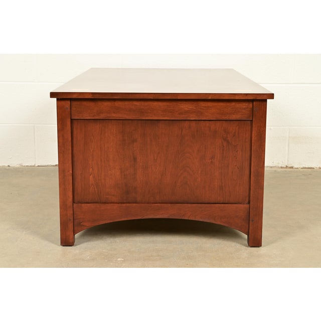 Stickley Harvey Ellis Collection Arts & Crafts Inlaid Cherry Wood Coffee Table For Sale - Image 14 of 16