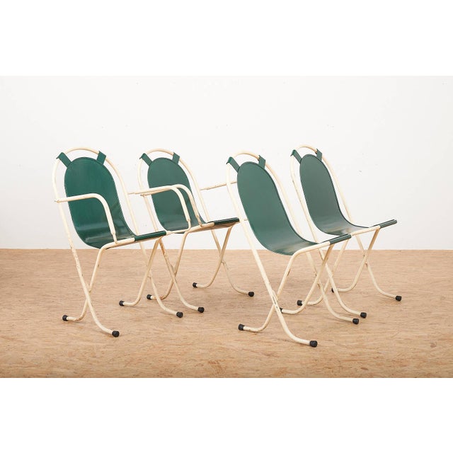 Chairs in Tubular Steel and Cream-Colored Lacquered by Harry Sebel, 1947, Set of 4 For Sale - Image 10 of 15