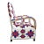 Early 21st Century Blue, Red, & White Vintage Yoruba Beaded Chair For Sale - Image 5 of 8