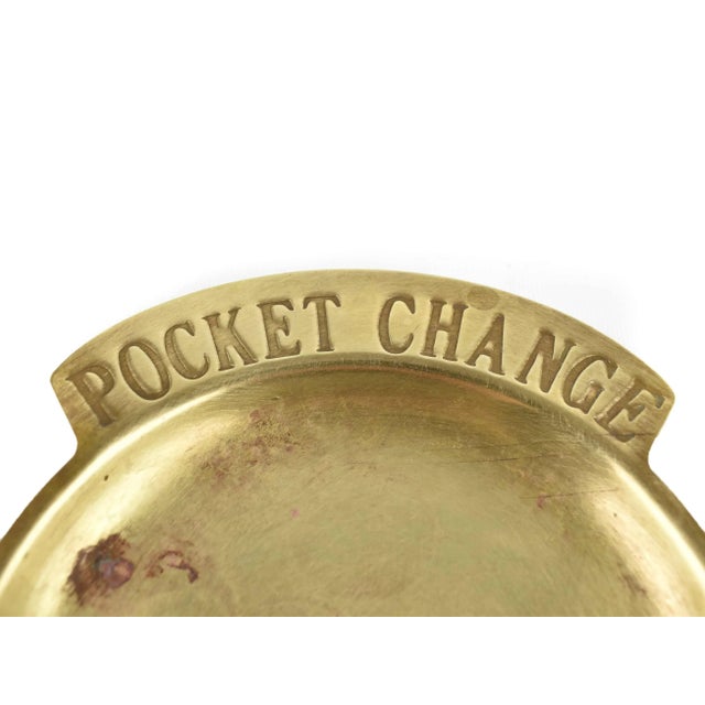 Enhance any space with this unique solid brass dish. This vintage tray that holds pocket change or your key. Great and...