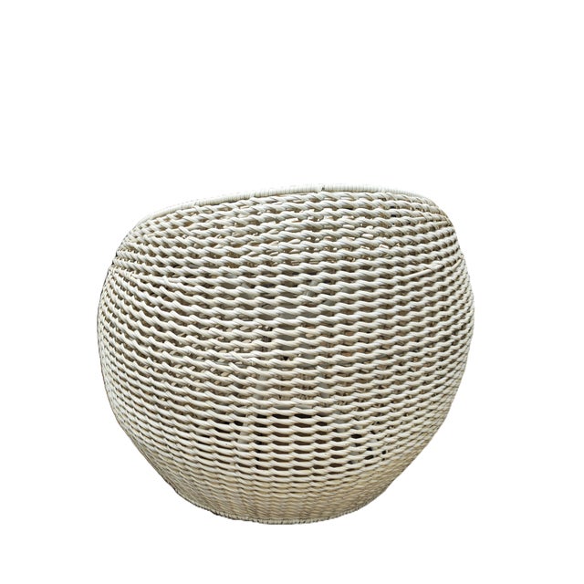 American Palecek Outdoor Open Weave Swivel Stool For Sale - Image 3 of 9