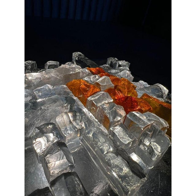 Vintage Italian Sculptural Glass Wall Light from Poliarte, 1970s For Sale - Image 10 of 15