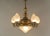 Chandelier in Brass with Cut Glass Shades, Budapest, 1930s For Sale - Image 12 of 12