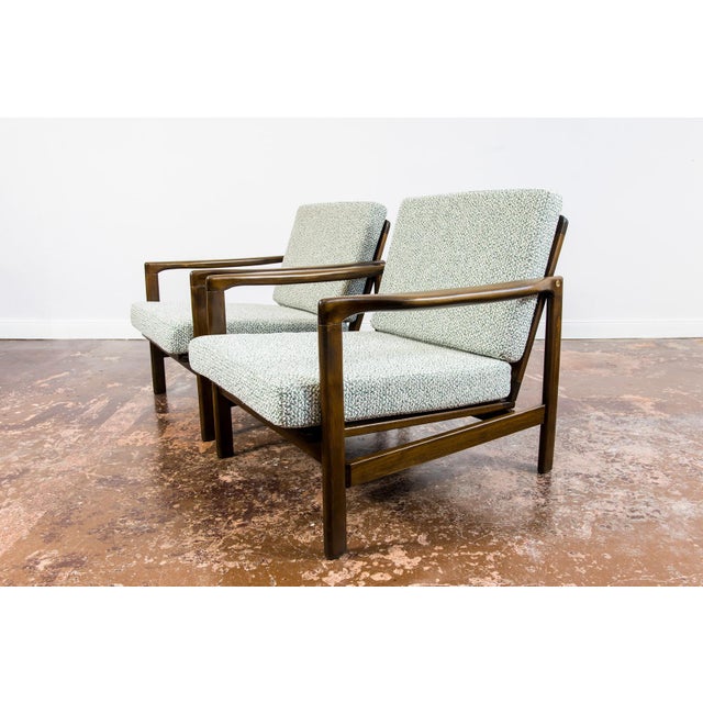 Mid-Century Modern Lounge Chairs by Zenon Bączyk, Poland, 1960s, Set of 2 For Sale - Image 11 of 18