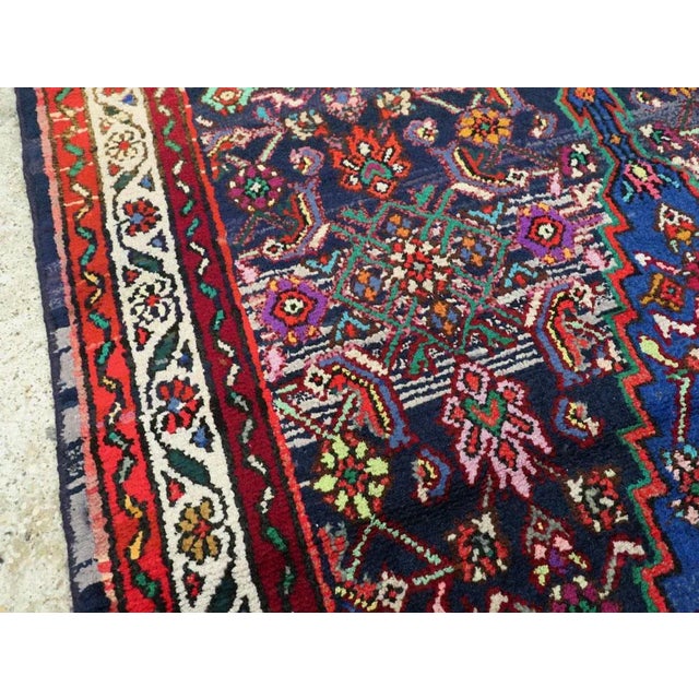 Textile Vintage Persian Hamadan Rug – Size: 3' 11 X 9' 8" For Sale - Image 7 of 11