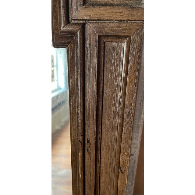 Pair of Vintage Spanish/Baroque Revival Carved Wood Arched Wall Mirrors For Sale - Image 9 of 11