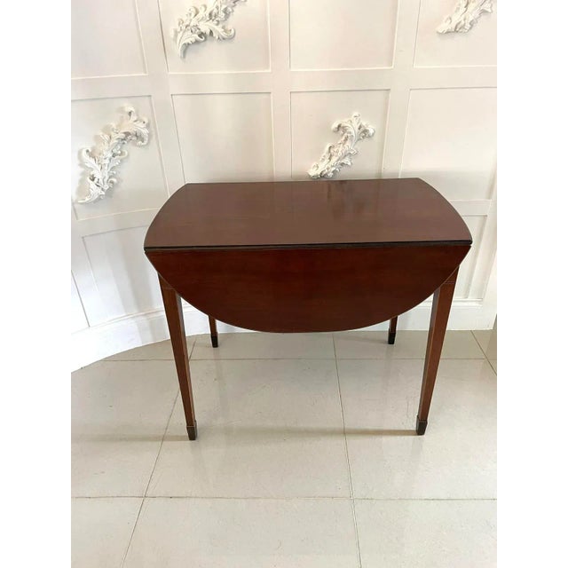 Antique Inlaid Mahogany Pembroke Table, 1780s For Sale - Image 3 of 13