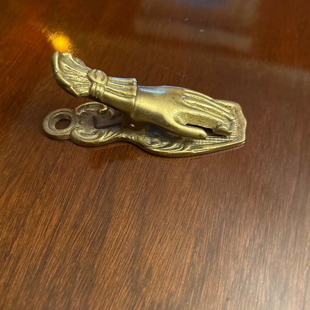 Victorian Victorian Brass Hand Clip For Sale - Image 3 of 4
