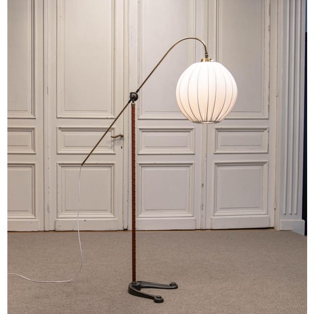 Vintage Brass Water Pump Floor Lamp from Fog & Mørup, 1940s For Sale - Image 13 of 13