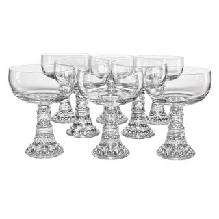 Mid 20th Century Rosenthal Crystal Bacchus Champagne Coupes - Set of 8 For Sale
