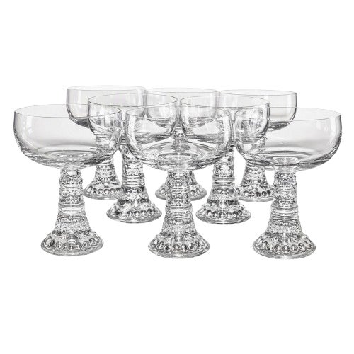 Mid 20th Century Rosenthal Crystal Bacchus Champagne Coupes - Set of 8 For Sale