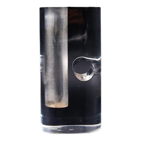 Vintage Acrylic Glass Soliflor Vase, 1970s For Sale