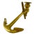 Mid 20th Century Solid Brass Nautical Anchor Candlestick Holder For Sale
