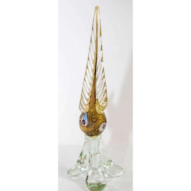 Italian Murano Art Glass Pheasant Bird Sculpture 1960s For Sale - Image 9 of 12