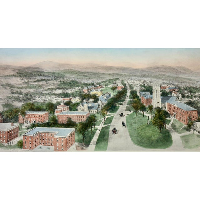 A finely detailed re-strike engraving of Williams College (Williamstown, Massachusetts), created from the original plate...