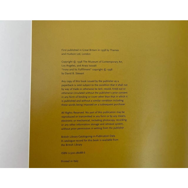 Arata Isozaki: Four Decades of Architecture Design Series by Stewart 1st Ed 1998 For Sale In Palm Springs - Image 6 of 9