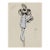 Vintage French Fashion Art Print – Art Deco Woman in Pale Blue, 12" X 16" For Sale