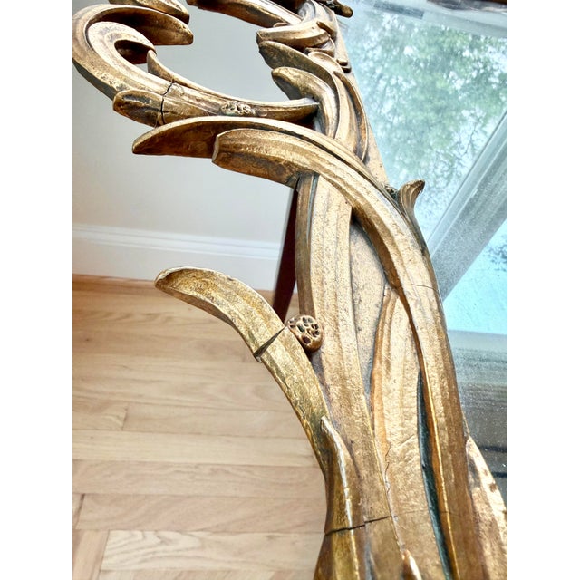 Vintage Giltwood Reeded Mirror For Sale - Image 9 of 10