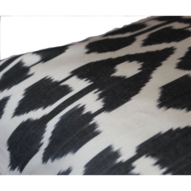 2010s Contemporary Silk Ikat Bohemian Throw Pillow For Sale - Image 5 of 6