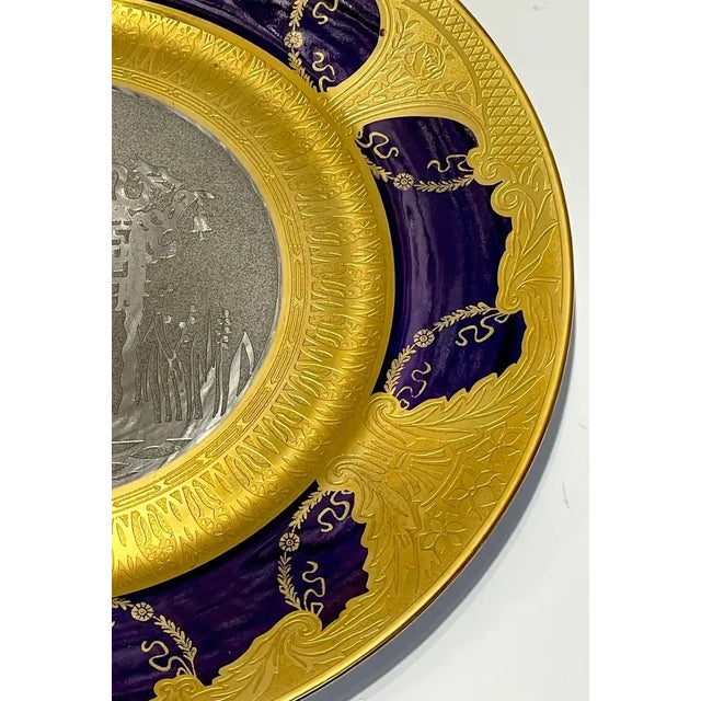 Early 20th Century Limoges Gold & Platinum Encrusted Operatic Service Plates - Set of 12 For Sale - Image 10 of 12