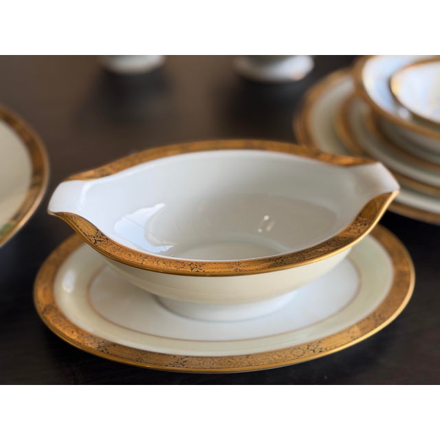 Black 1950's Noritake Goldkin China Set - 91pcs For Sale - Image 8 of 12
