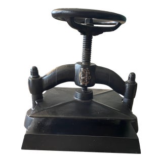 1990s Cast Iron Book Press For Sale