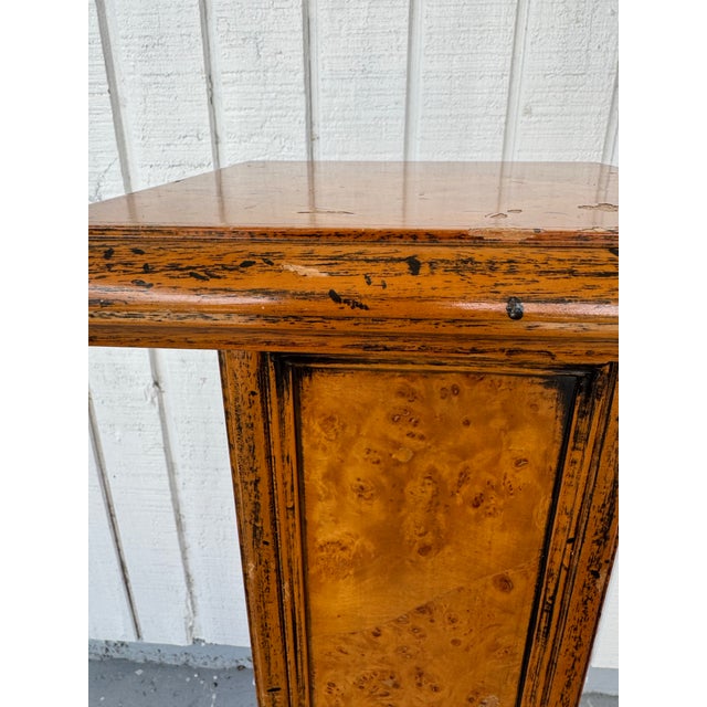 Vintage Burled Wood Italian Florentia Sculpture Display Pedestal For Sale - Image 12 of 12