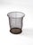 An early 20th century industrial wire waste basket with a softly tapered form and rolled rim. The open mesh construction...