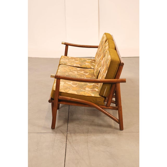 Vogue Coastal Vintage Rattan Bamboo Sofa For Sale - Image 15 of 18