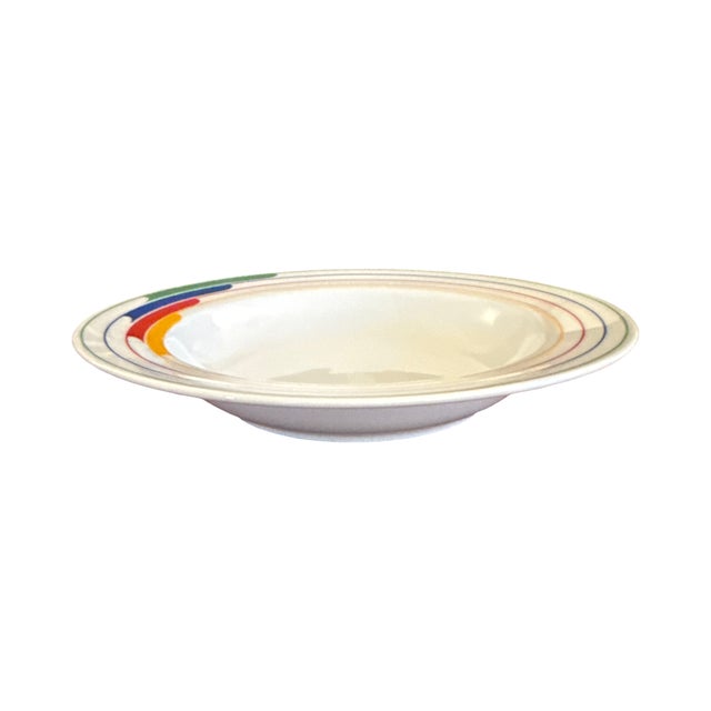 Postmodern 1980s Studio Nova Primary Gallery Hi-Fi L9186 Rim Soup Bowl For Sale - Image 3 of 4