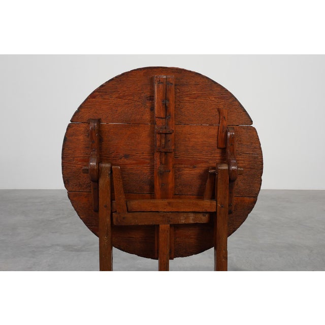 Antique Oak Tilt Top Side Table, France, 1800s For Sale - Image 11 of 18