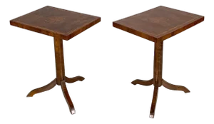 Italian Coffe Tables in Wood with Inlay Work, 1700s, Set of 2