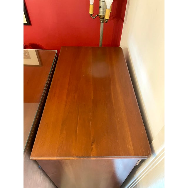 Brown Vintage Cherry Wood 6 Drawer Chest For Sale - Image 8 of 11