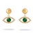 Emerald Emerald Harmony Eye Earrings, A Pair For Sale - Image 8 of 8