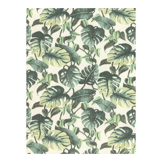 The House of Scalamandré Rainforest Warp Print Fabric, Leaf For Sale