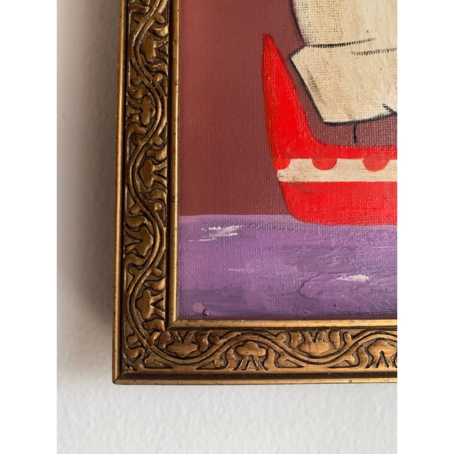 Traditional Contemporary Impressionist Style Seascape Painting, Framed For Sale - Image 3 of 5