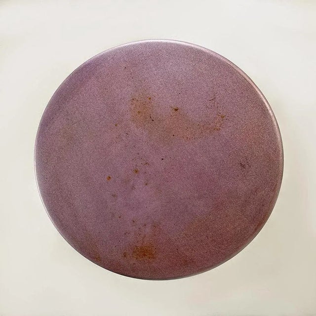 Metal Mid-Century Modern Italian Black & Purple Plum Metal Bar Tables, 1950s, Set of 2 For Sale - Image 7 of 11