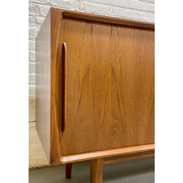 Wood Classic + Long Mid Century Modern Styled Danish Credenza | Teak Media Stand | Handmade Sideboard For Sale - Image 7 of 16