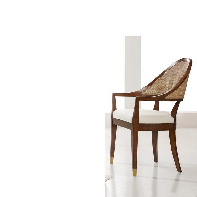 Traditional Modern History Lyon Chair - Walnut For Sale - Image 3 of 3