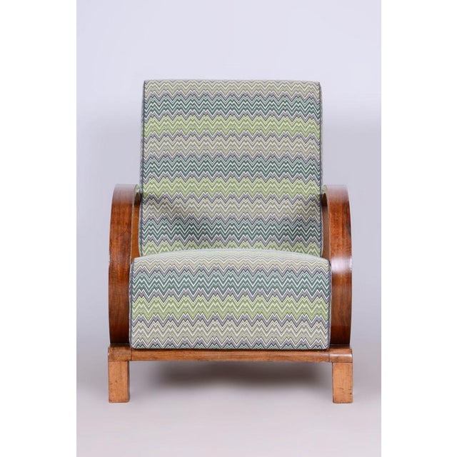 Art Deco Lounge Chair attributed to Jindřich Halabala for Up Závody, Former Czechoslovakia, 1920s For Sale - Image 10 of 16