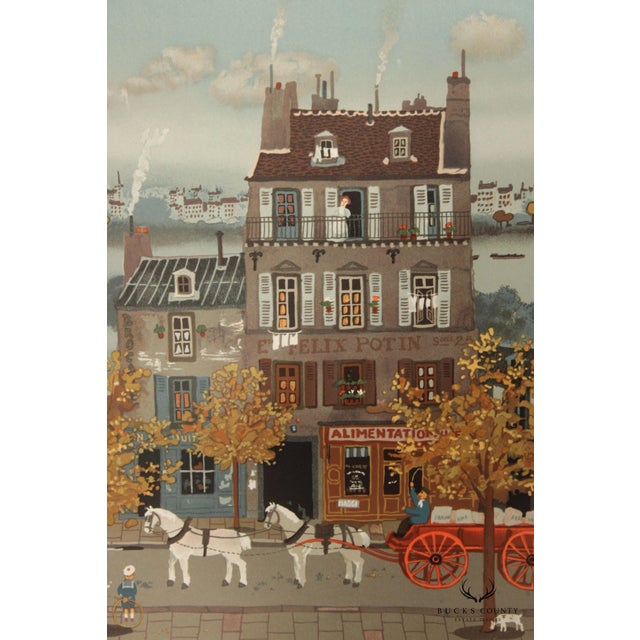 Michel Delacroix 'Marchand de Farine' Framed Numbered Lithograph For Sale - Image 15 of 18