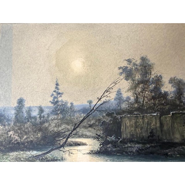 Eugen Niethe, Scottish Landscape, Threave Castle, 1900, Watercolor, Set of 2 For Sale - Image 15 of 17