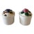 Pair of Vintage Ceramic Jam Serving Jars For Sale